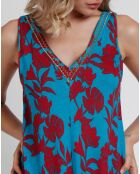 Robe sans manches turquoise