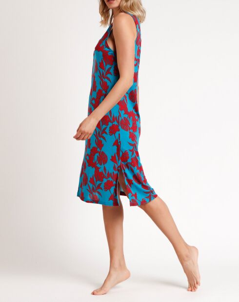 Türkisfarbenes ärmelloses Kleid