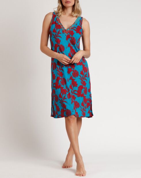 Türkisfarbenes ärmelloses Kleid