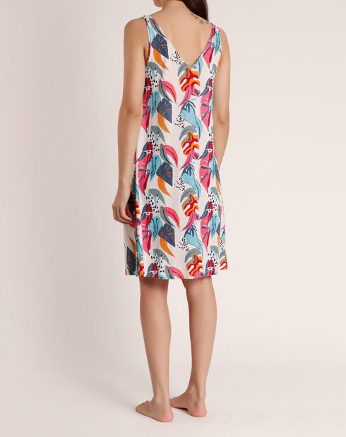 Colors jungle veelkleurige mouwloze jurk