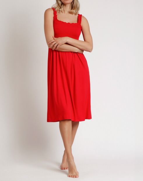 Robe à bretelles Dolly rouge