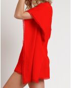Robe caftan hawaïenne rouge