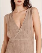 Robe sans manches beige