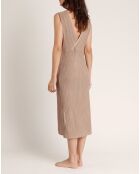 Robe sans manches beige