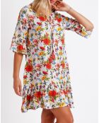 Robe à manches françaises Otomi multicolore