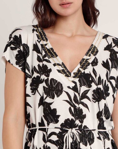 Weißes Kurzarmkleid