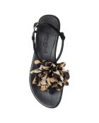Sandales en Cuir Louise noir/marron