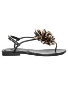 Sandales en Cuir Louise noir/marron