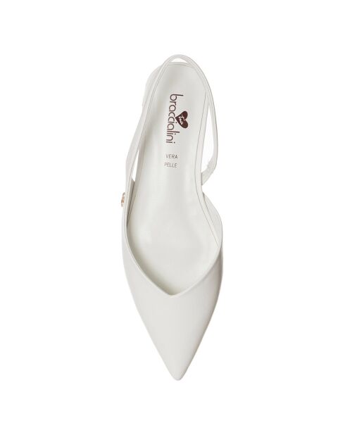 Weiße Slingbacks von Alba