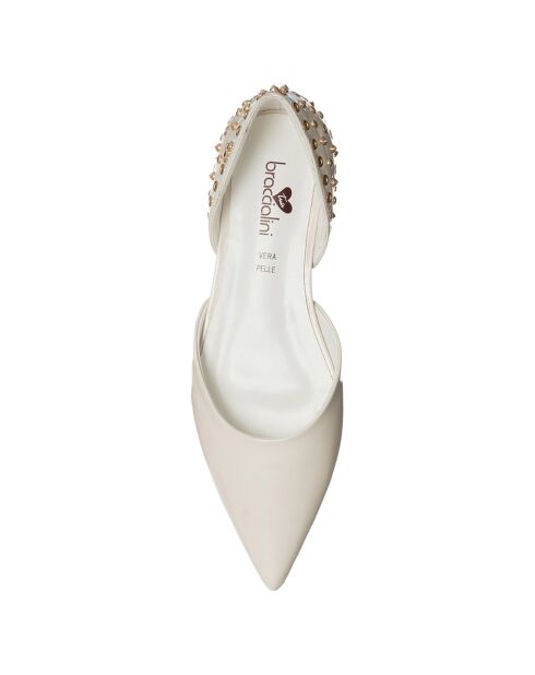 Weiße Chloé-Ballerinas