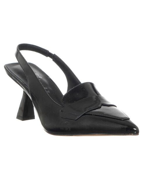 Slingbacks Luna noirs - Talon 5 cm