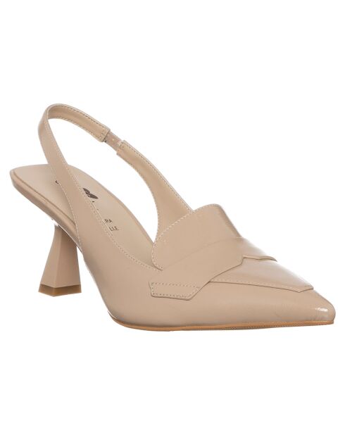 Beigefarbene Slingbacks von Luna — 5 cm Absatz