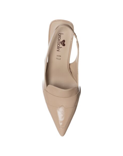 Beigefarbene Slingbacks von Luna — 5 cm Absatz