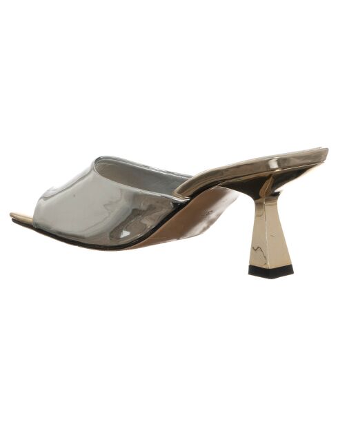 Zilveren muiltjes van Léna - hak van 5 cm