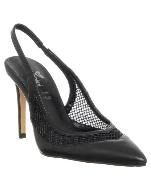 Slingback Lou nere - tacco 9 cm