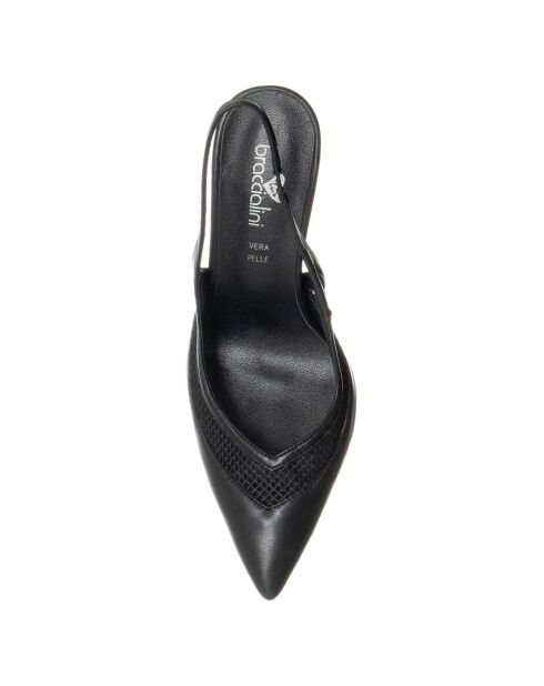 Slingback Lou nere - tacco 9 cm