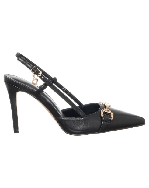 Schwarze Slingbacks von Julia mit 9 cm Absatz