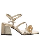 Sandales Agathe dorées - Talon 5 cm