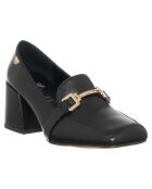 Mocassins Iris noirs - Talon 5 cm