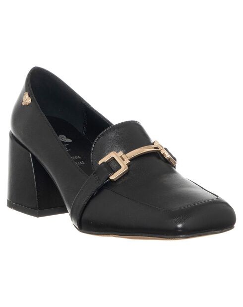 Mocassins Iris noirs - Talon 5 cm