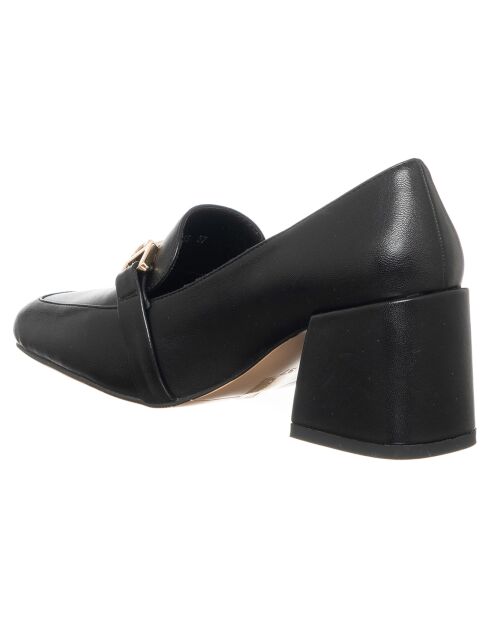 Mocassins Iris noirs - Talon 5 cm