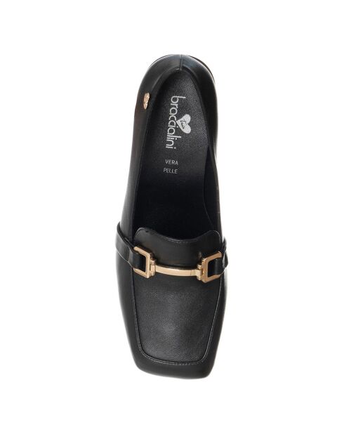 Mocassins Iris noirs - Talon 5 cm