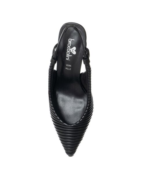 Slingback neri Justine - tacco 5,5 cm