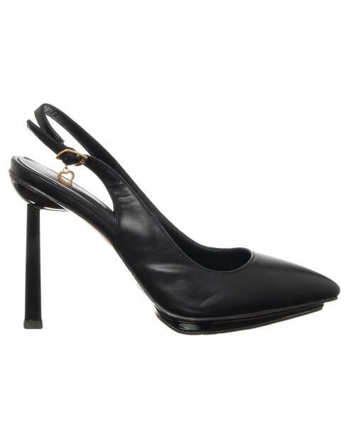 Schwarze Slingbacks von Léonie - 11 cm Absatz