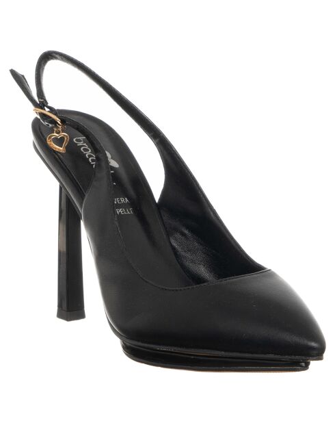 Schwarze Slingbacks von Léonie - 11 cm Absatz