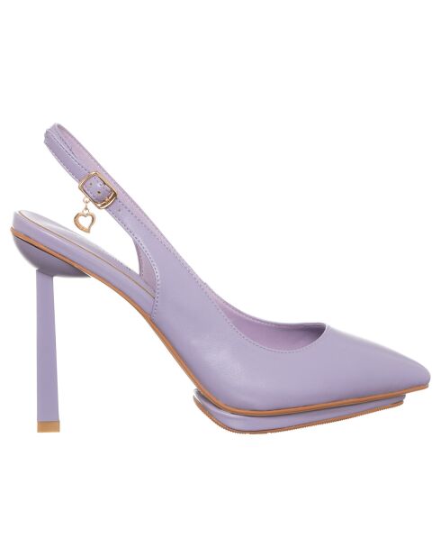 Lilafarbene Slingbacks von Léonie - 11 cm Absatz