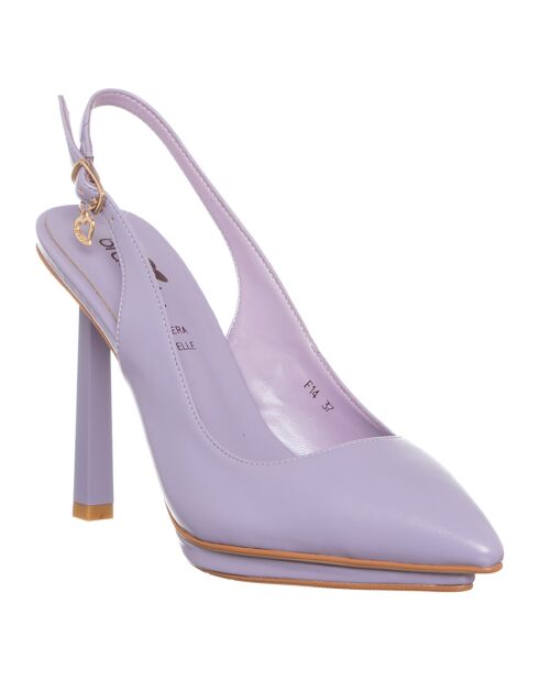 Lilafarbene Slingbacks von Léonie - 11 cm Absatz