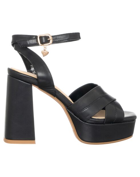 Sandales Jeanne noires - Talon 10.5 cm