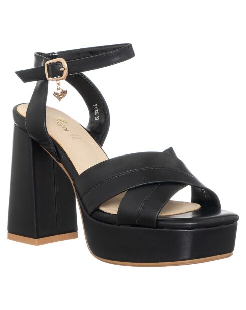 Sandales Jeanne noires - Talon 10.5 cm