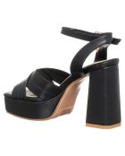 Sandales Jeanne noires - Talon 10.5 cm