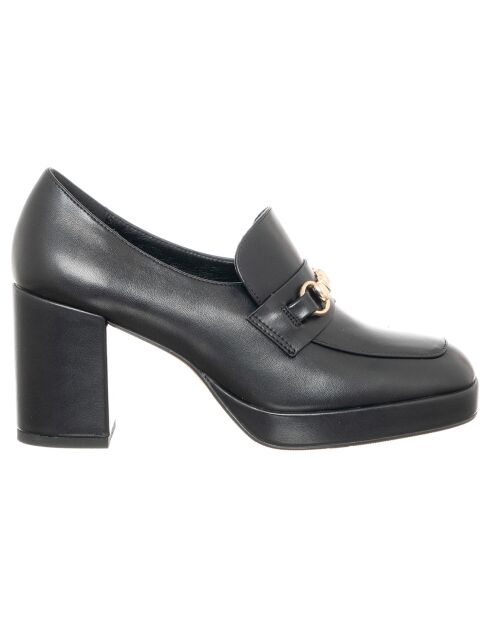 Zwarte instappers van Hortense - hak van 8 cm