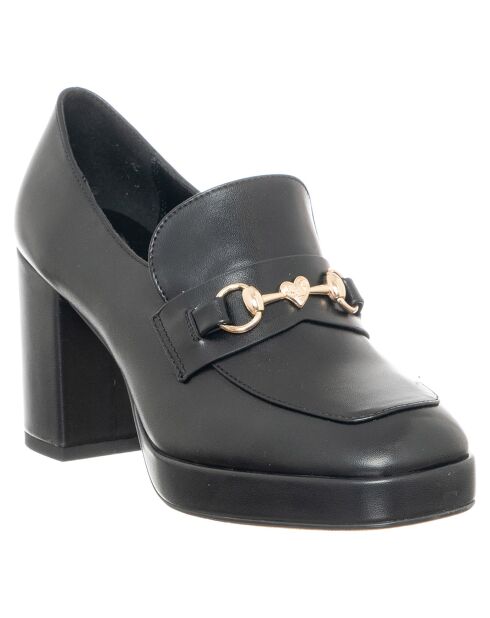 Zwarte instappers van Hortense - hak van 8 cm