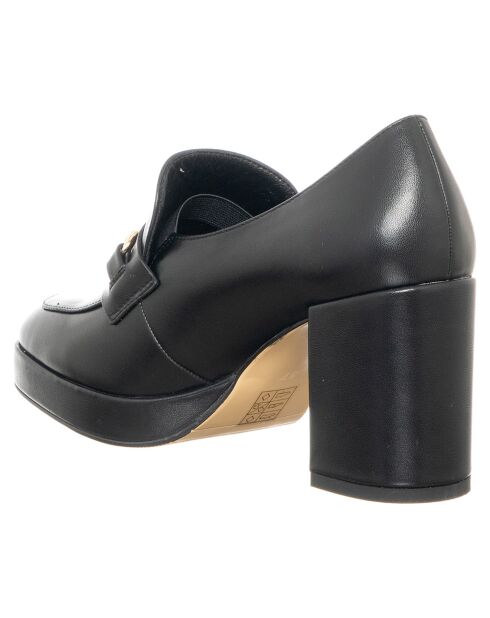Zwarte instappers van Hortense - hak van 8 cm