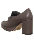 Bruine instappers van Hortense - hak van 8 cm