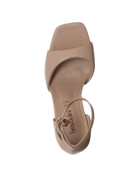 Sandales Lina beiges - Talon 9 cm