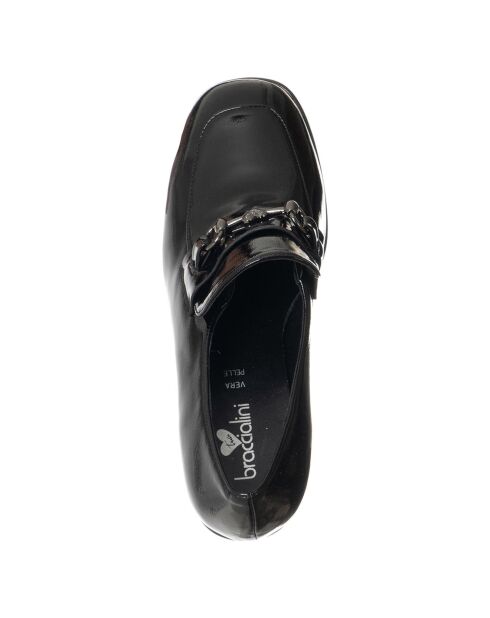 Mocassins Hortense noirs - Talon 8 cm