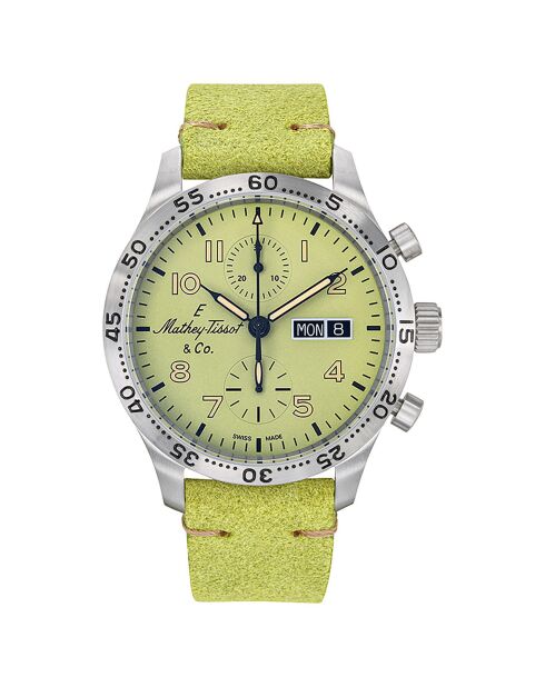 Montre Homme en Cuir Automatique Type 21 Chrono verte
