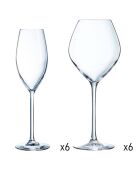 Ensemble de verres Cheer Up - 12 pièces transparents