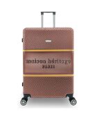 Valise Cabine 4 roues doubles Opéra 50 cm rose doré