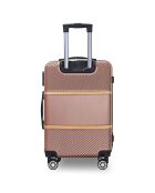 Valise Cabine 4 roues doubles Opéra 50 cm rose doré