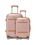 2 Valises 4 roues doubles Trocadéro 65/75 cm rose doré