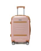 Valise Long Séjour 4 roues doubles Trocadéro 75 cm rose doré