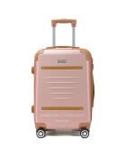 Valise Cabine 4 roues doubles Trocadéro 55 cm rose doré