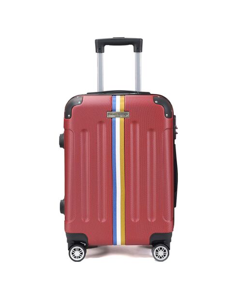 Valise Cabine 4 roues doubles Rivoli 55 cm rouge bordeaux