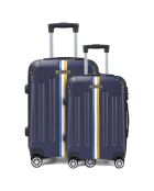 2 Valises 4 roues doubles Rivoli 55/75 cm bleu marine