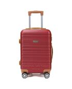Valise Cabine 4 roues doubles Madeleine 50 cm  rouge bordeaux